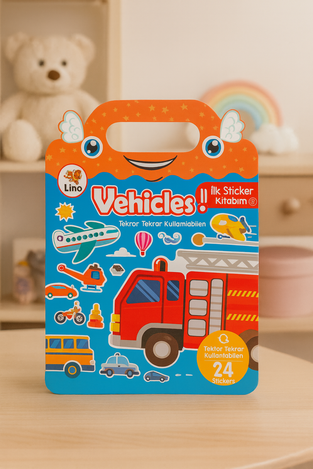 Vehıcles Lino Tekrar Kullanılan Sticker Seti