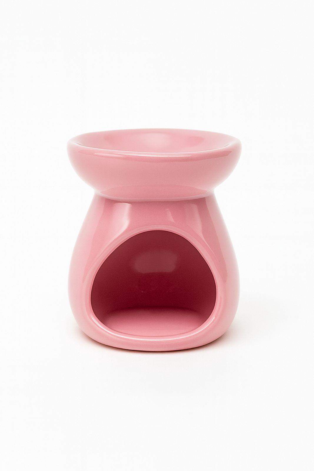 Pembe Yaprak Oymalı Seramik Buhurdanlık