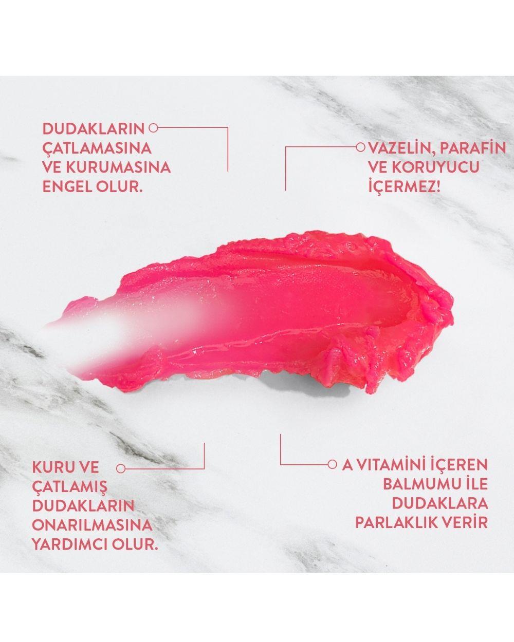 Yoğun Nemlendirme Etkili Çilek Aromalı Dudak Balsamı 12Gr