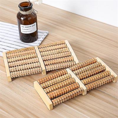 10 Silindirli Doğal Ahşap Ayak Masaj Aleti