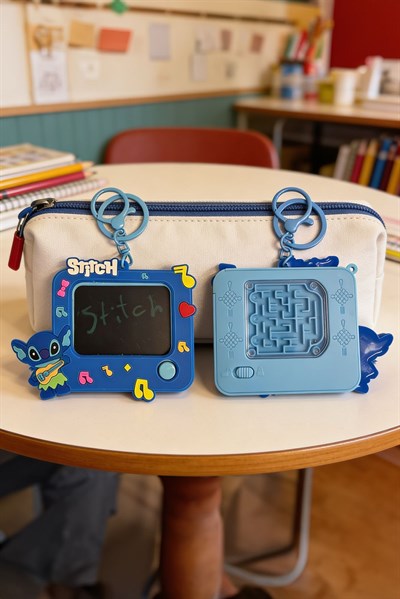 10X7 Cm Mavi Stitch Mini Tabletli Anahtarlık