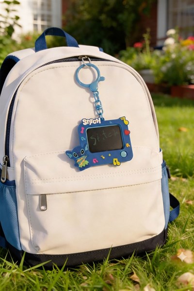 10X7 Cm Mavi Stitch Mini Tabletli Anahtarlık