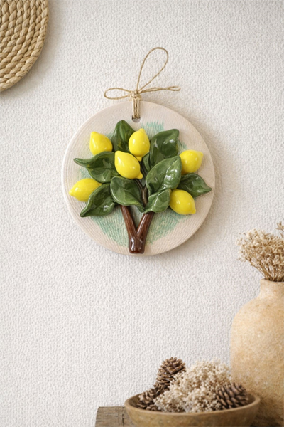14 cm Limon Ağacı Seramik Duvar Panosu