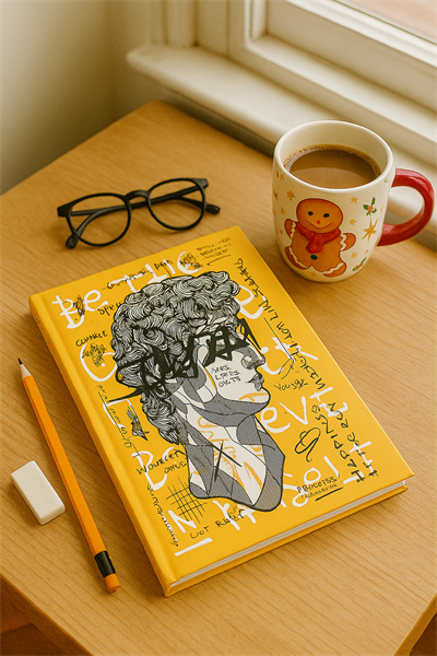 20 Cm Sarı Mottolu Çizgili Defter