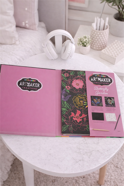 29 Cm Kelebek Bahçesi Kazıma Defter
