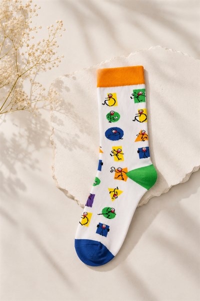 5li Keyifli Desenler Unisex Çorap 36-40