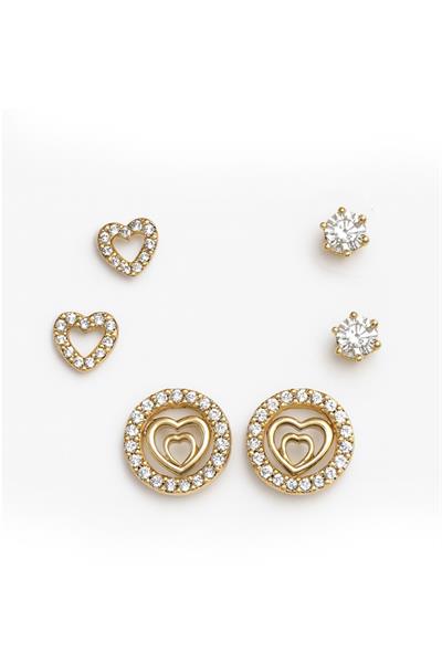 6 LI MİNİ TAŞ KALPLİ KÜPE