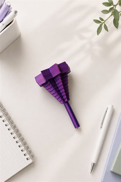 8 cm Parlak Mor Rubik Snake Stres Küresi