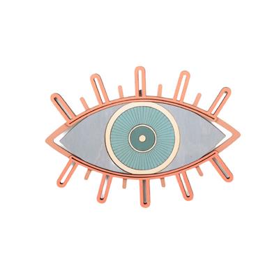 22x30 Cm Pembe Ahşap Göz Duvar Pano 