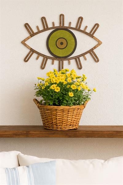 22x30 Yeşil Ahşap Göz Duvar Pano 