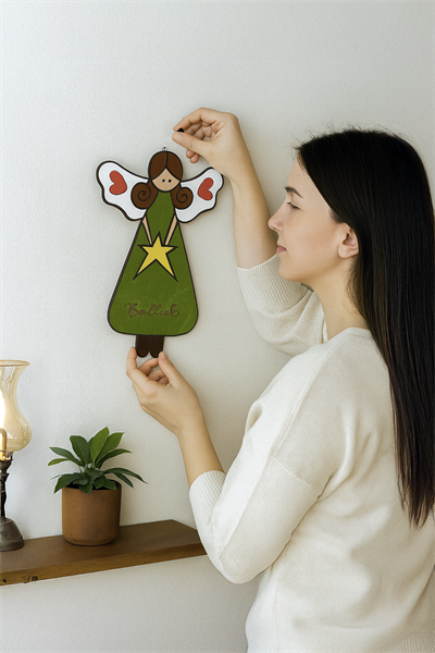 25 Cm Ahşap Melek Bolluk