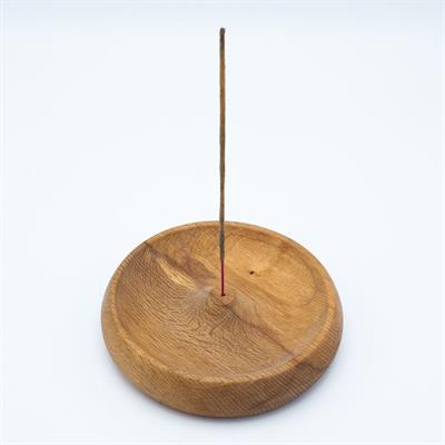 Ahşap Oyma Yuvarlak Tütsü Yatağı