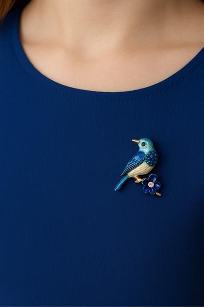 Ala Karga İğneli  Broş