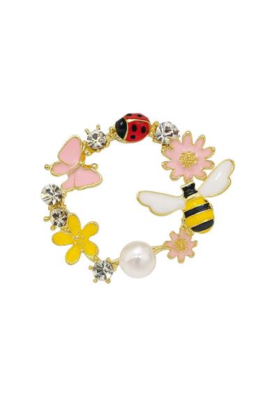 ARI KELEBEK ÇİÇEK UĞUR BÖCEĞİ ÇELENK İĞNELİ BROŞ