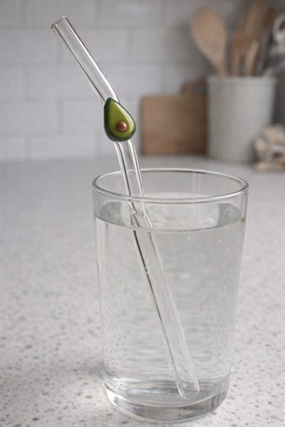 Avokado Figürlü Cam Pipet
