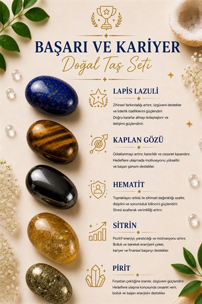 Başarı ve Kariyer Doğal Taş Seti