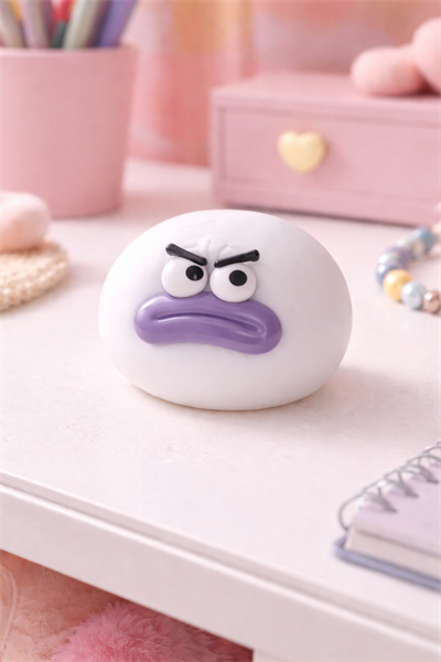 Beyaz Somurtkan Yüz Top Squishy