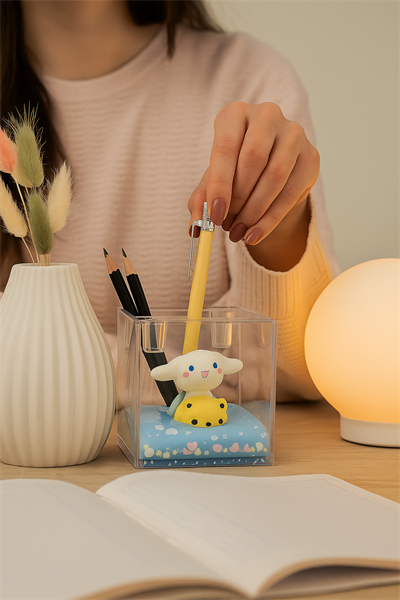 BEYAZ MY MELODY MAVİ SULU KARE KALEMLİK