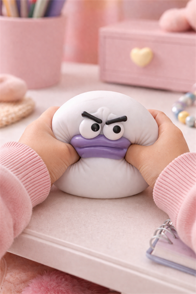 Beyaz Somurtkan Yüz Top Squishy
