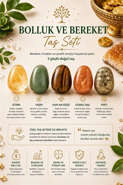 Bolluk ve Bereket Doğal Taş Seti