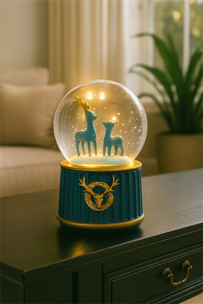 Büyük Mint Geyikli Kar Küresi