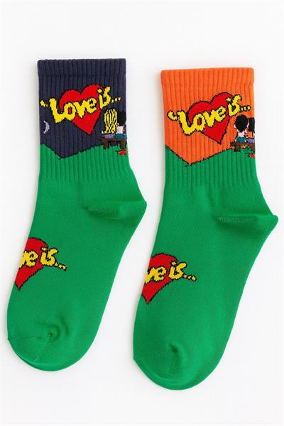 Love Is Desenli Çorap  36-44