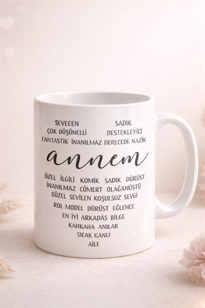 Çok Düşünceli Annem Baskılı Kupa Bardak