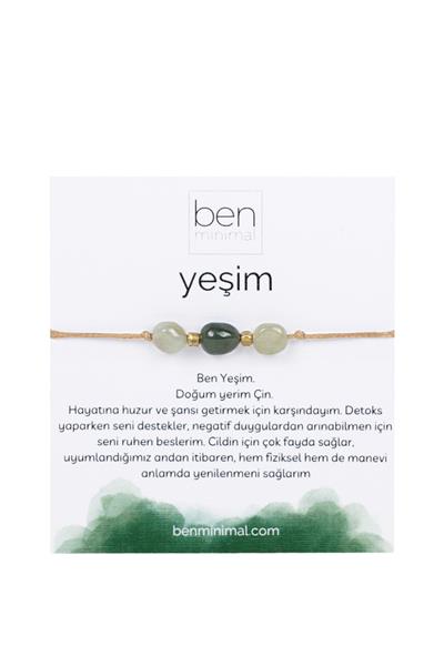 Doğal Taşlı Bileklik - Yeşim Taşı