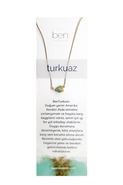 Doğal Taşlı Kolye - Turkuaz Taşı