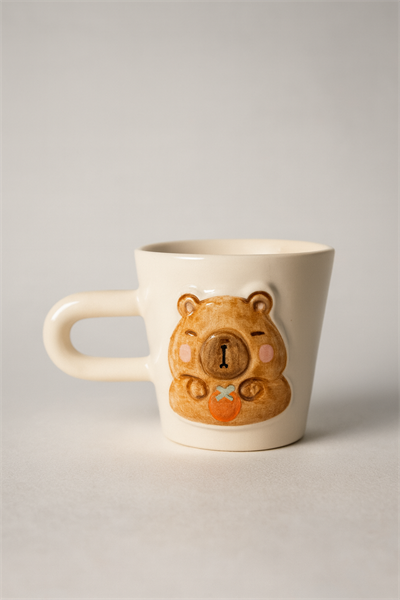 Domatesli Capybara Kulplu Fincan