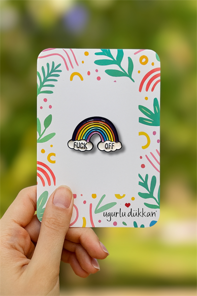 f*ck Off Gökkuşağı Rozeti