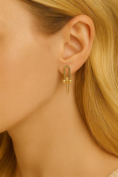 GEÇMELİ GOLD ZİNCİR KÜPE