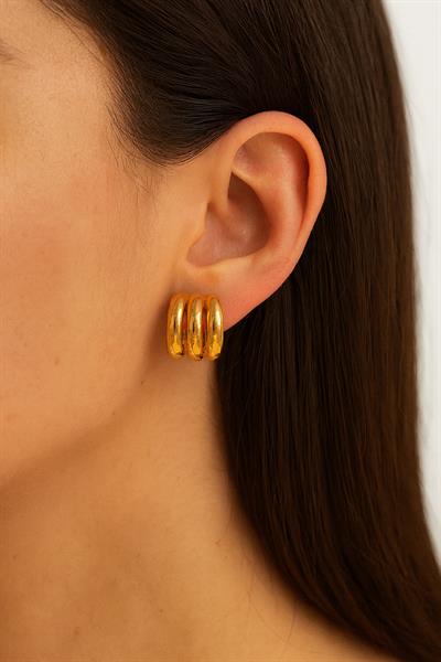 3 MİNİ HALKALI GOLD KÜPE