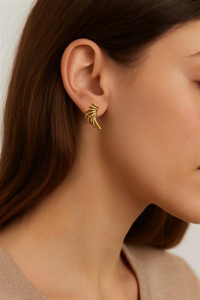 GOLD ANKA KANATLI KÜPE