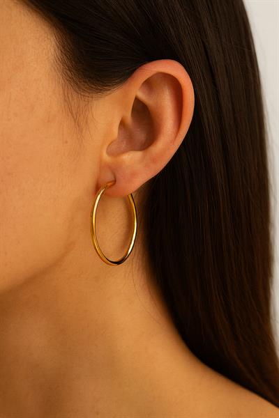 Gold İnce Halka Küpe