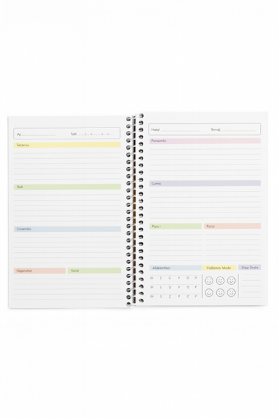 Hello Kedi Stickerlı Spiral Defter