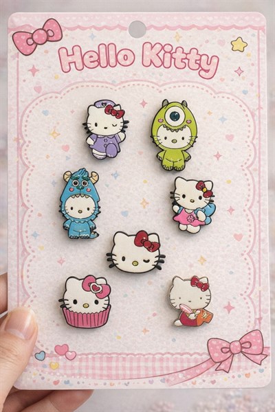 Hello Kitty 7'li Karakter Seti Rozet