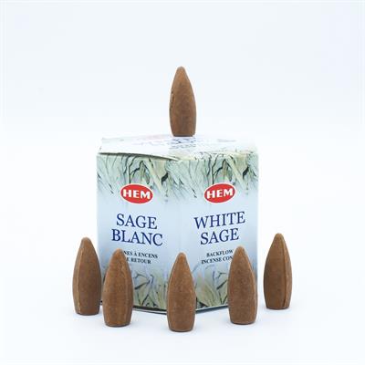 Backflow Whıte Sage ( Hem Ters Akış Konik Tütsü )