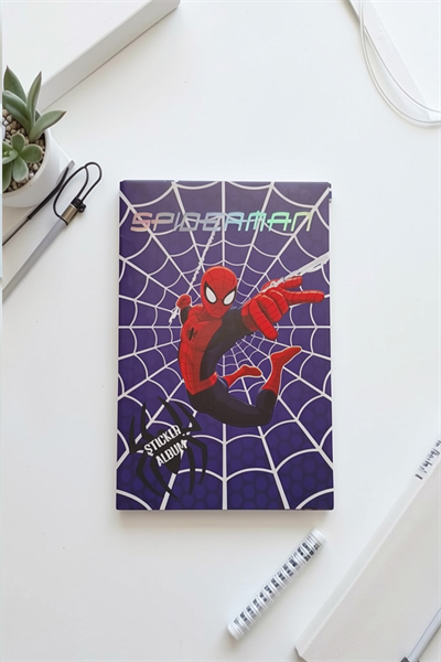 Hologram Yazılı Spiderman Sticker Albümü