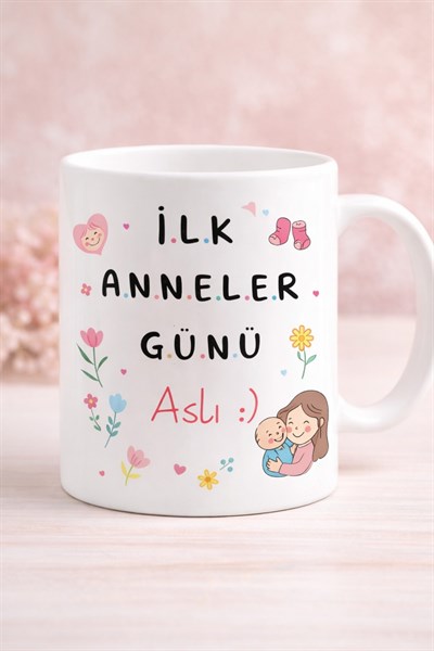 İSME ÖZEL İlk Anneler Günü Kupa Bardak