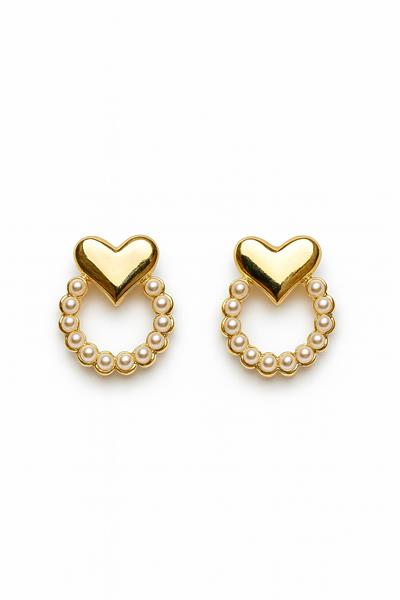 KALPLİ İNCİ TAŞLI DAİRE KÜPE