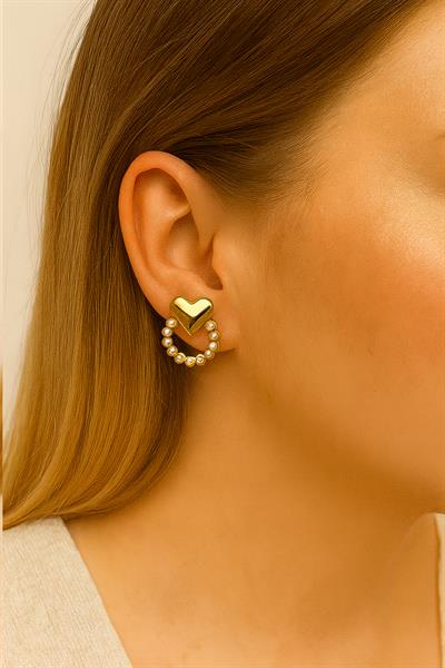 KALPLİ İNCİ TAŞLI DAİRE KÜPE