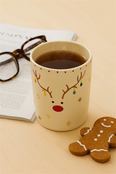 Kar Taneli Geyik Kulpsuz Kupa