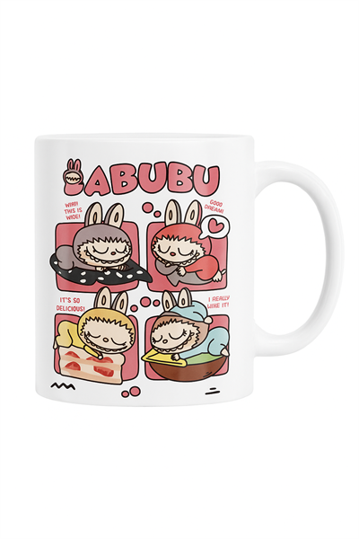 Küçük Kareli Labubu Kupa Bardak