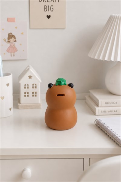 Kurbağalı Capybara Kumbara 20 cm