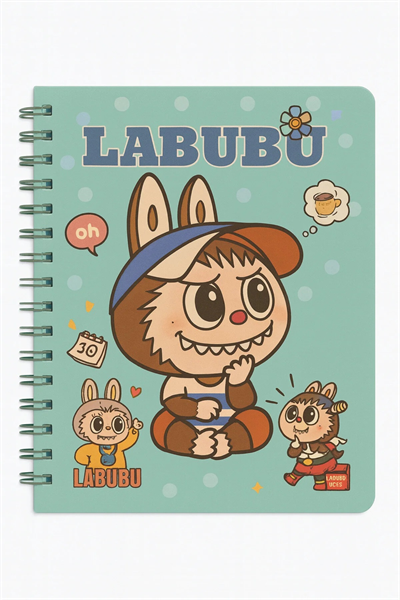 LABUBU SERT KAPAK MIKNATISLI DEFTER YEŞİL