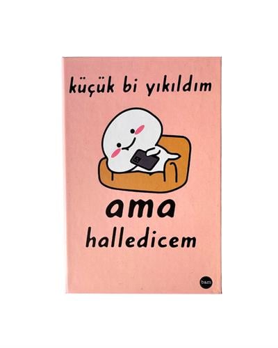 Lastik Kapaklı Defter ''Küçük Bi Yıkıldım''