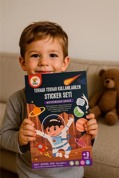 LinoTekrar Kullanılabilir Sticker Seti (Uzay)