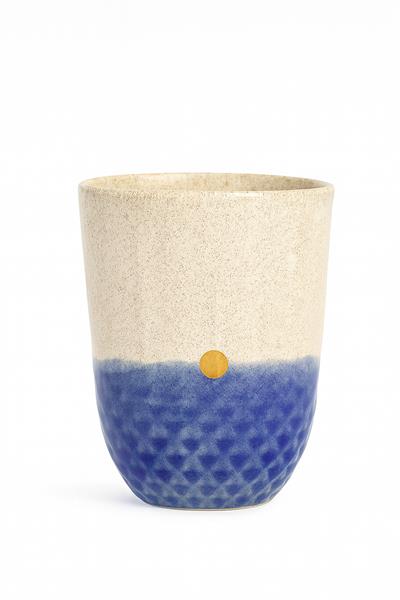 Mavi Luxury Crystal Kuplsuz Seramik Bardak