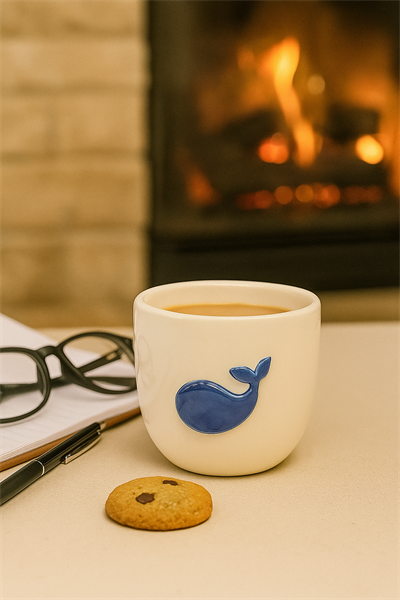 Mavi Balıklı Kulpsuz Fincan